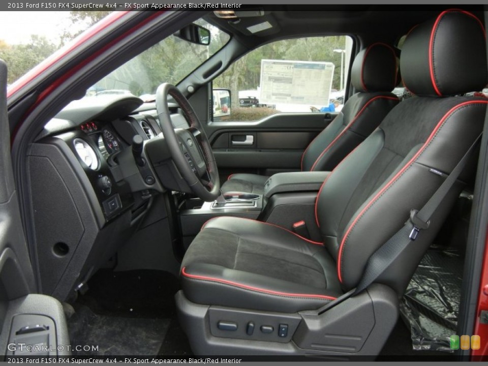 FX Sport Appearance Black/Red Interior Front Seat for the 2013 Ford F150 FX4 SuperCrew 4x4 #74074160