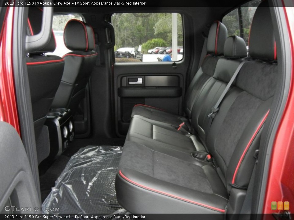 FX Sport Appearance Black/Red Interior Rear Seat for the 2013 Ford F150 FX4 SuperCrew 4x4 #74074187
