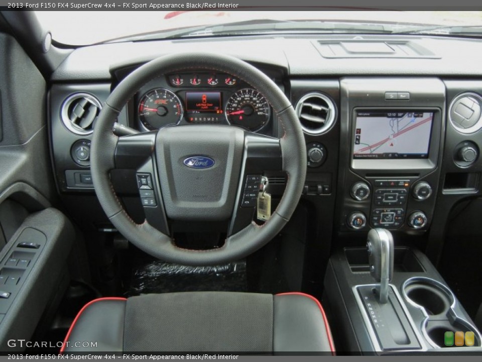 FX Sport Appearance Black/Red Interior Dashboard for the 2013 Ford F150 FX4 SuperCrew 4x4 #74074232