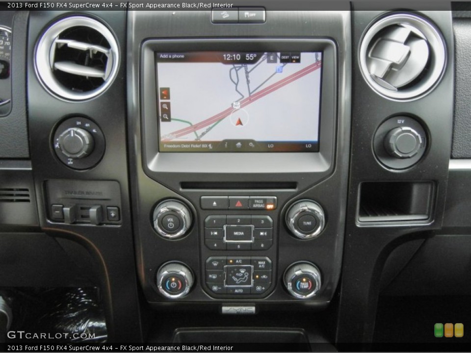 FX Sport Appearance Black/Red Interior Navigation for the 2013 Ford F150 FX4 SuperCrew 4x4 #74074277