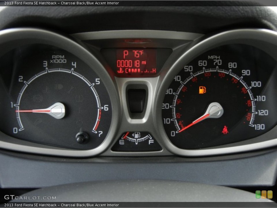 Charcoal Black/Blue Accent Interior Gauges for the 2013 Ford Fiesta SE Hatchback #74074529