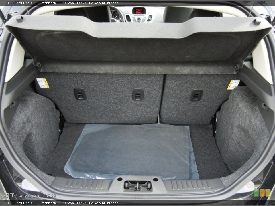 Charcoal Black/Blue Accent Interior Trunk for the 2013 Ford Fiesta SE Hatchback #74074577