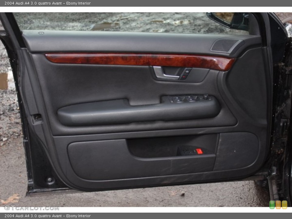 Ebony Interior Door Panel for the 2004 Audi A4 3.0 quattro Avant #74075534