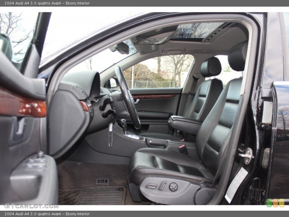 Ebony Interior Front Seat for the 2004 Audi A4 3.0 quattro Avant #74075580