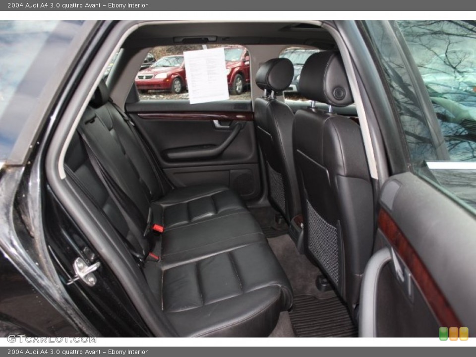 Ebony Interior Rear Seat for the 2004 Audi A4 3.0 quattro Avant #74075744