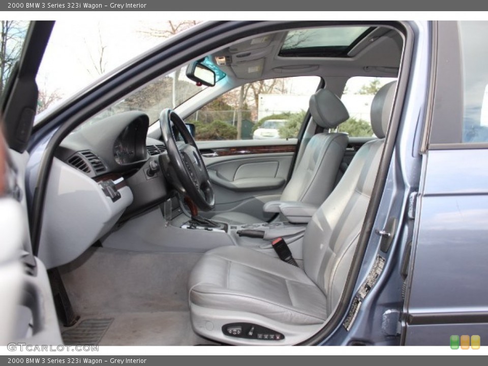 Grey Interior Front Seat for the 2000 BMW 3 Series 323i Wagon #74076125