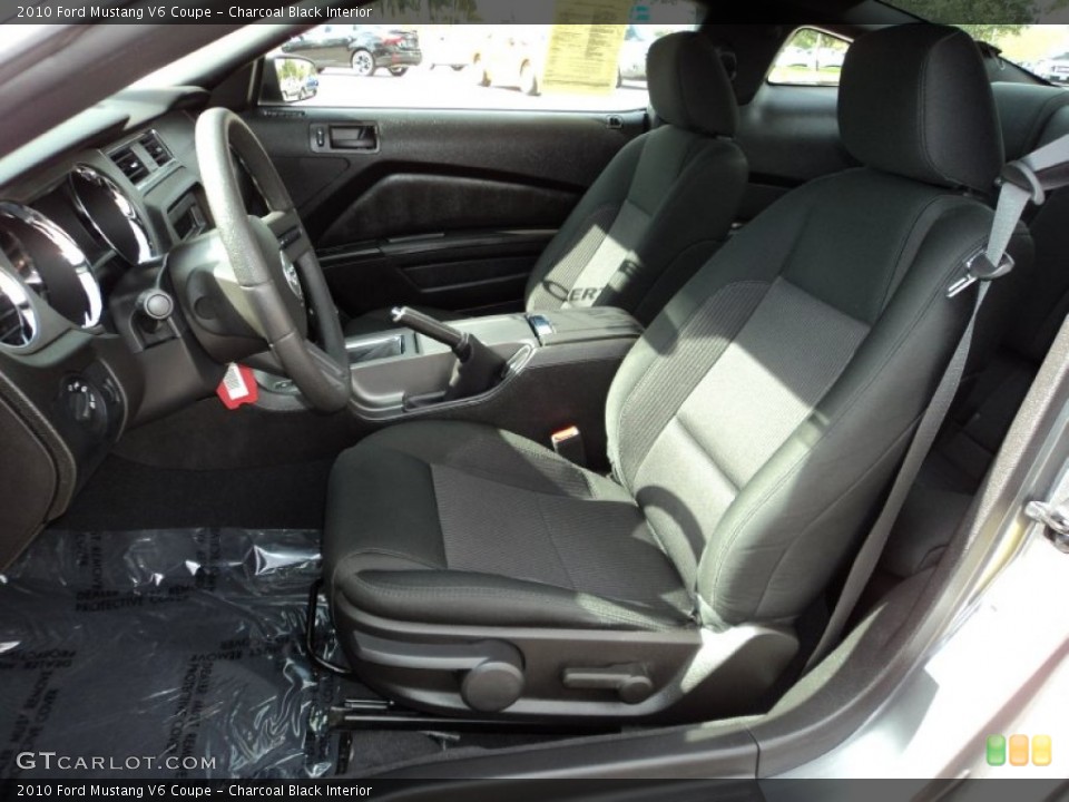 Charcoal Black Interior Front Seat for the 2010 Ford Mustang V6 Coupe #74076287