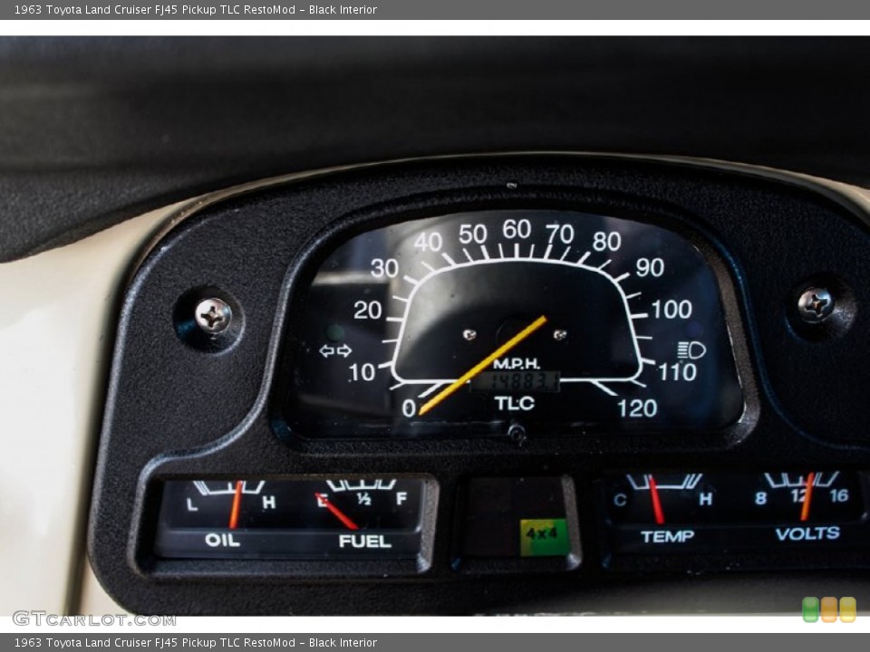 Black Interior Gauges for the 1963 Toyota Land Cruiser FJ45 Pickup TLC RestoMod #74079561