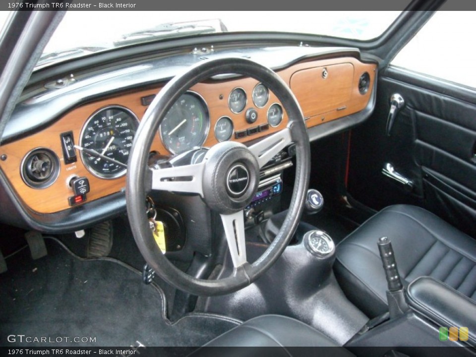 Black 1976 Triumph TR6 Interiors