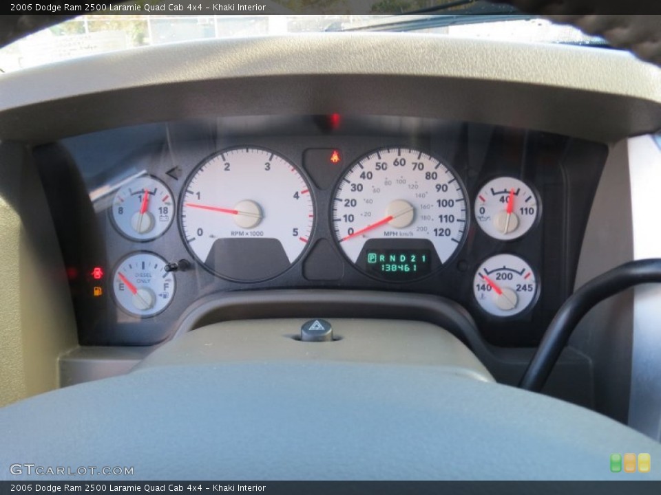 Khaki Interior Gauges for the 2006 Dodge Ram 2500 Laramie Quad Cab 4x4 #74082947