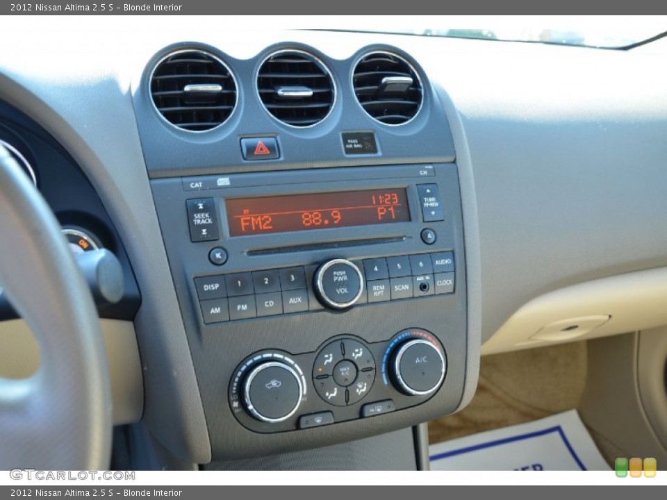 Blonde Interior Controls for the 2012 Nissan Altima 2.5 S #74083019