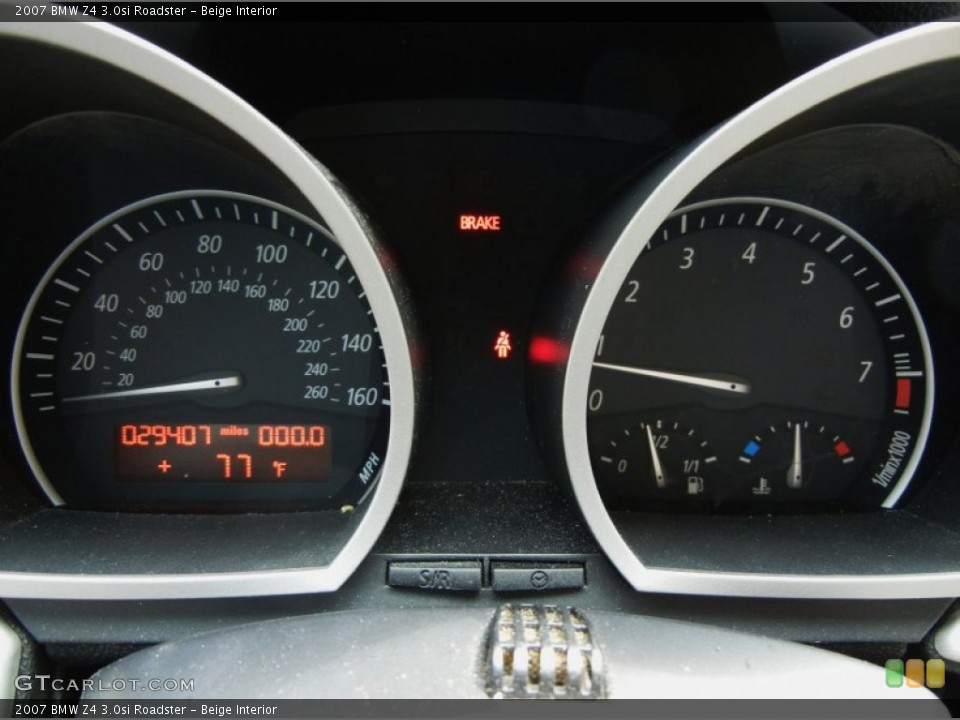 Beige Interior Gauges for the 2007 BMW Z4 3.0si Roadster #74088311