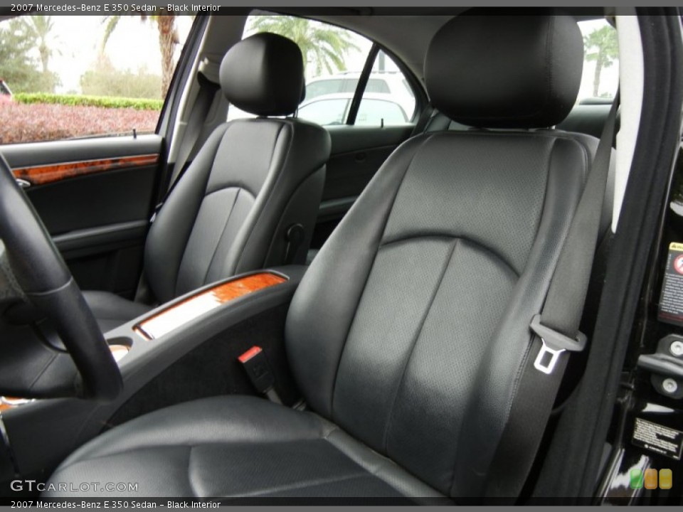 Black Interior Front Seat for the 2007 Mercedes-Benz E 350 Sedan #74088693