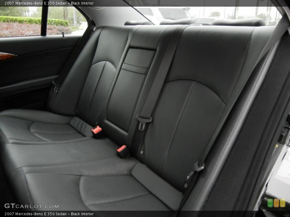 Black Interior Rear Seat for the 2007 Mercedes-Benz E 350 Sedan #74088749