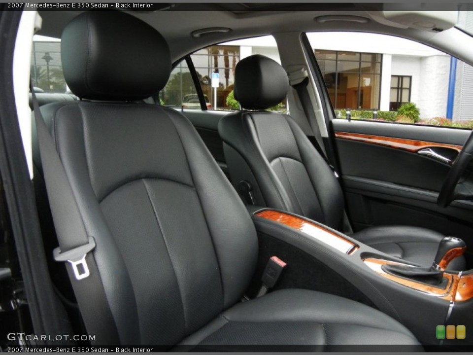 Black Interior Front Seat for the 2007 Mercedes-Benz E 350 Sedan #74088788