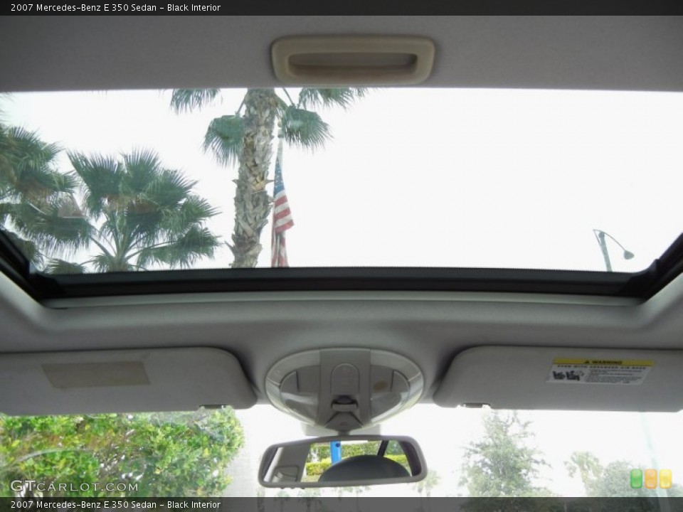 Black Interior Sunroof for the 2007 Mercedes-Benz E 350 Sedan #74088802