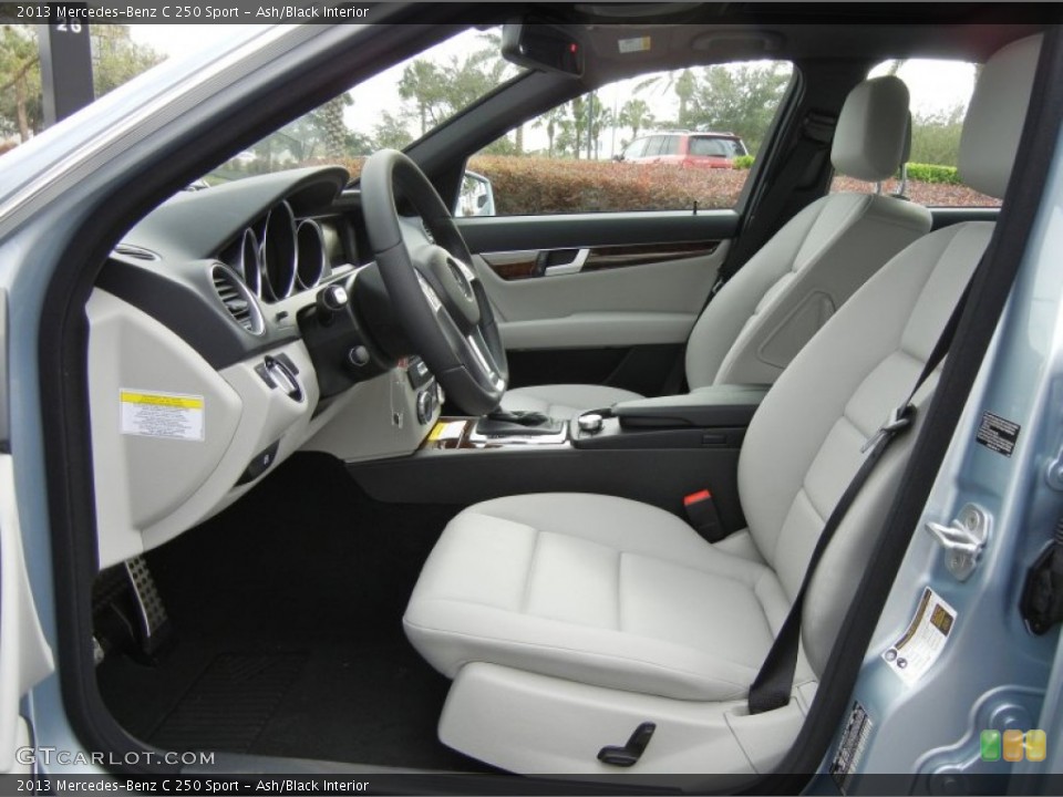 Ash/Black Interior Front Seat for the 2013 Mercedes-Benz C 250 Sport #74089877