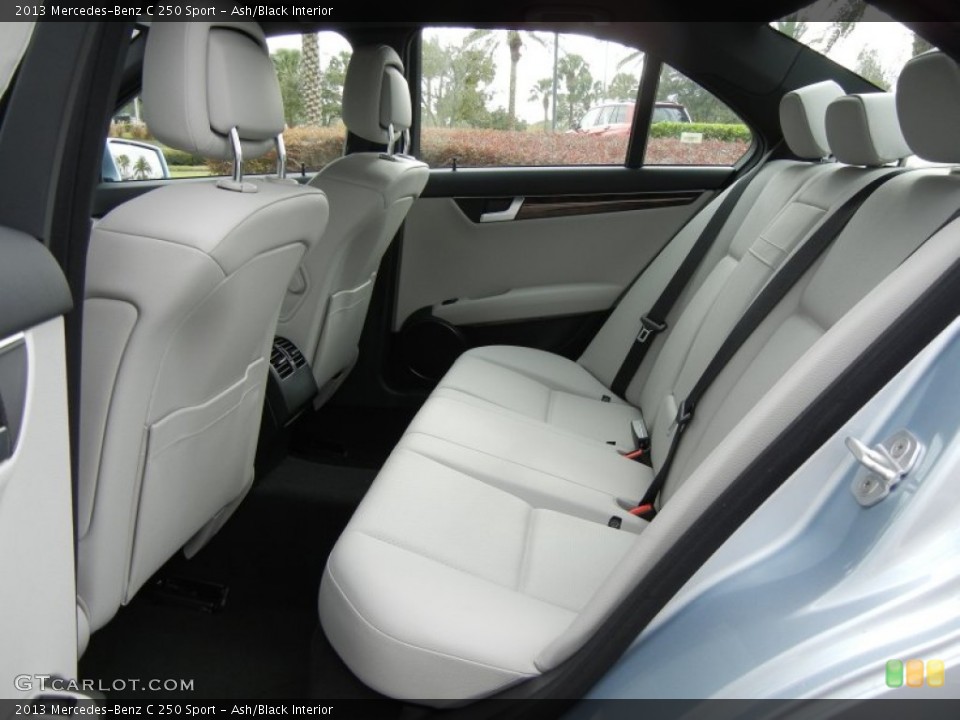 Ash/Black Interior Rear Seat for the 2013 Mercedes-Benz C 250 Sport #74089898