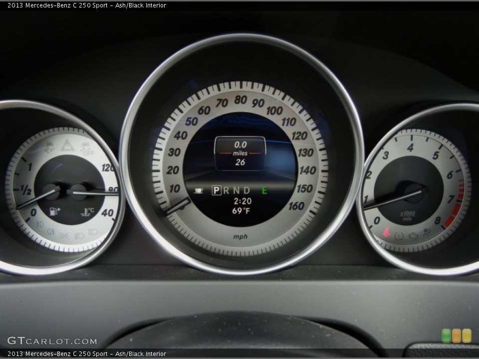 Ash/Black Interior Gauges for the 2013 Mercedes-Benz C 250 Sport #74089970