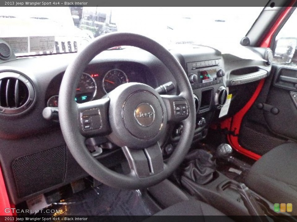 Black Interior Photo for the 2013 Jeep Wrangler Sport 4x4 #74090000