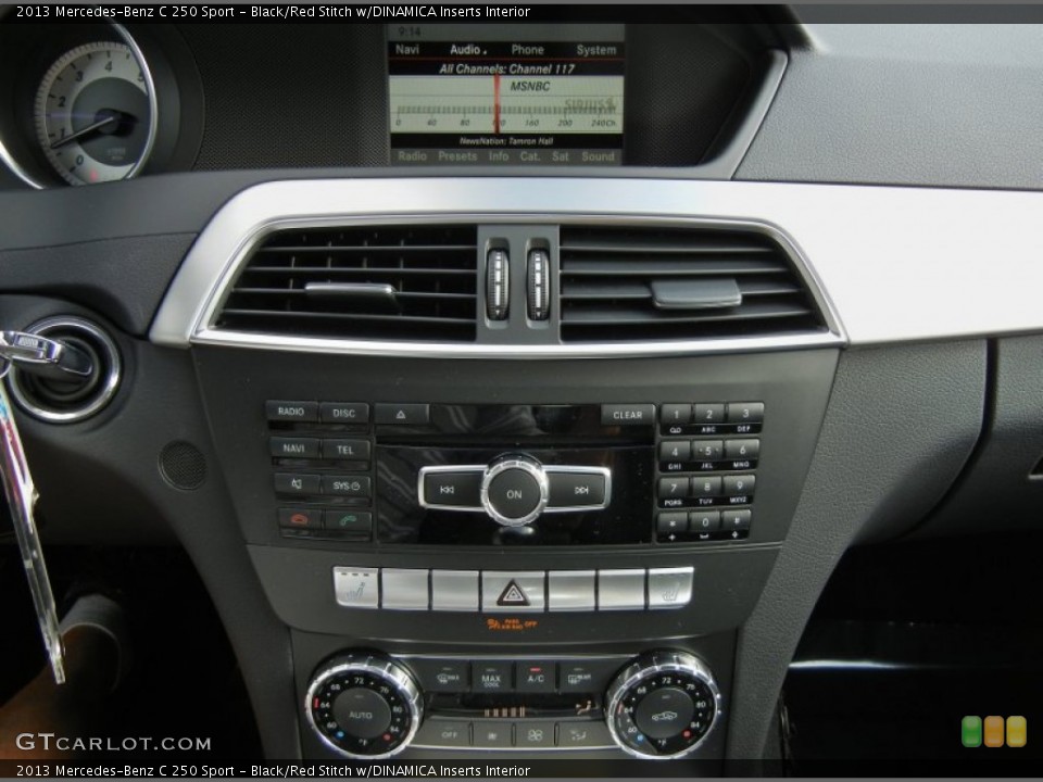 Black/Red Stitch w/DINAMICA Inserts Interior Controls for the 2013 Mercedes-Benz C 250 Sport #74090465