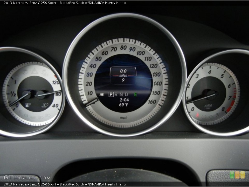 Black/Red Stitch w/DINAMICA Inserts Interior Gauges for the 2013 Mercedes-Benz C 250 Sport #74091152