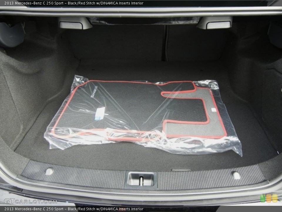 Black/Red Stitch w/DINAMICA Inserts Interior Trunk for the 2013 Mercedes-Benz C 250 Sport #74091170