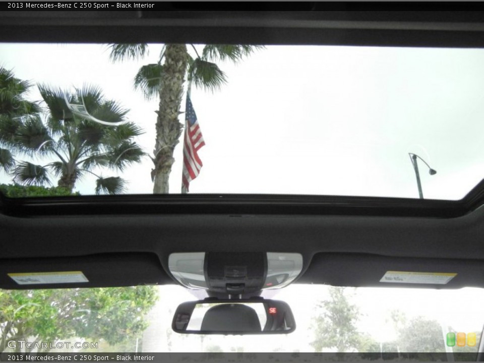 Black Interior Sunroof for the 2013 Mercedes-Benz C 250 Sport #74091272