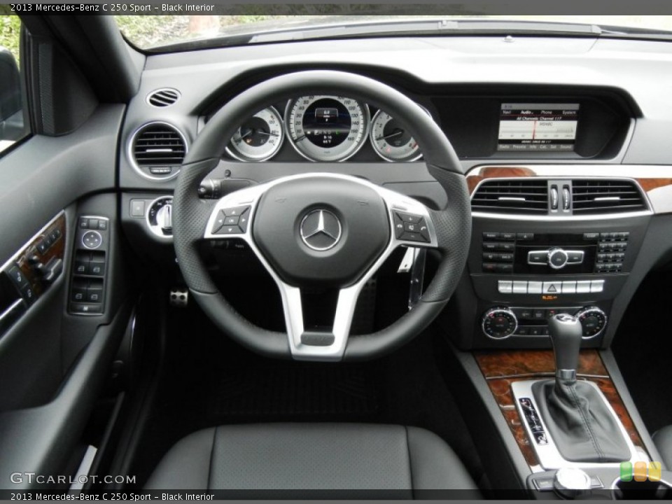 Black Interior Dashboard for the 2013 Mercedes-Benz C 250 Sport #74091284