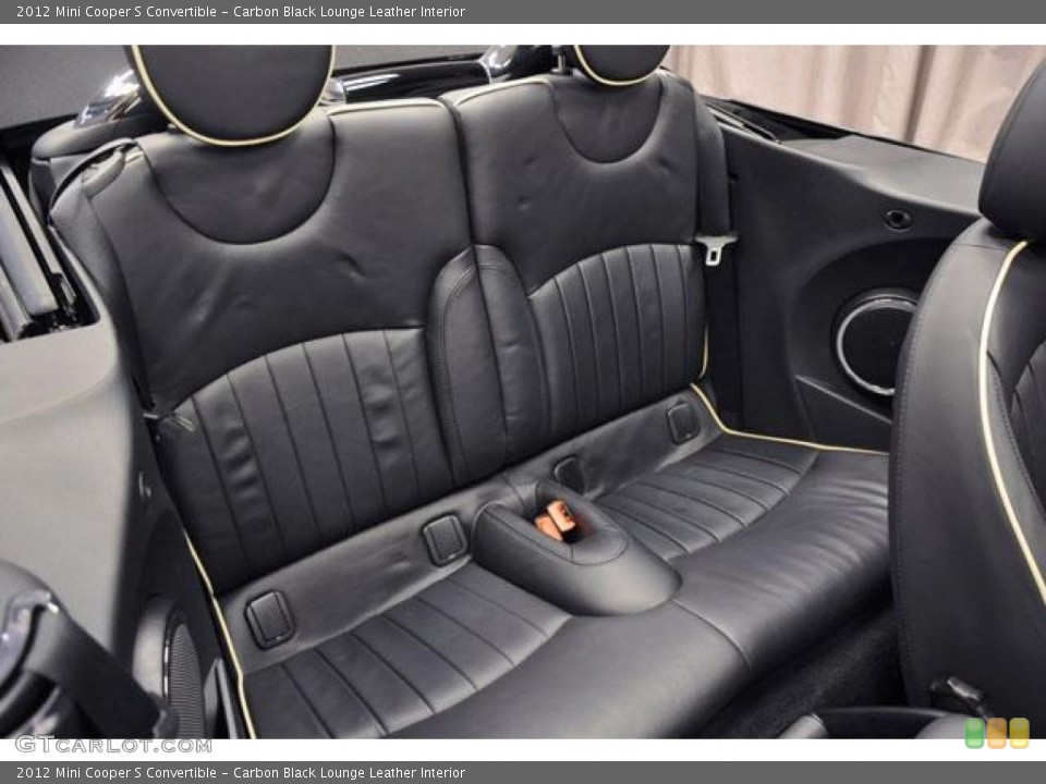 Carbon Black Lounge Leather Interior Rear Seat for the 2012 Mini Cooper S Convertible #74093037