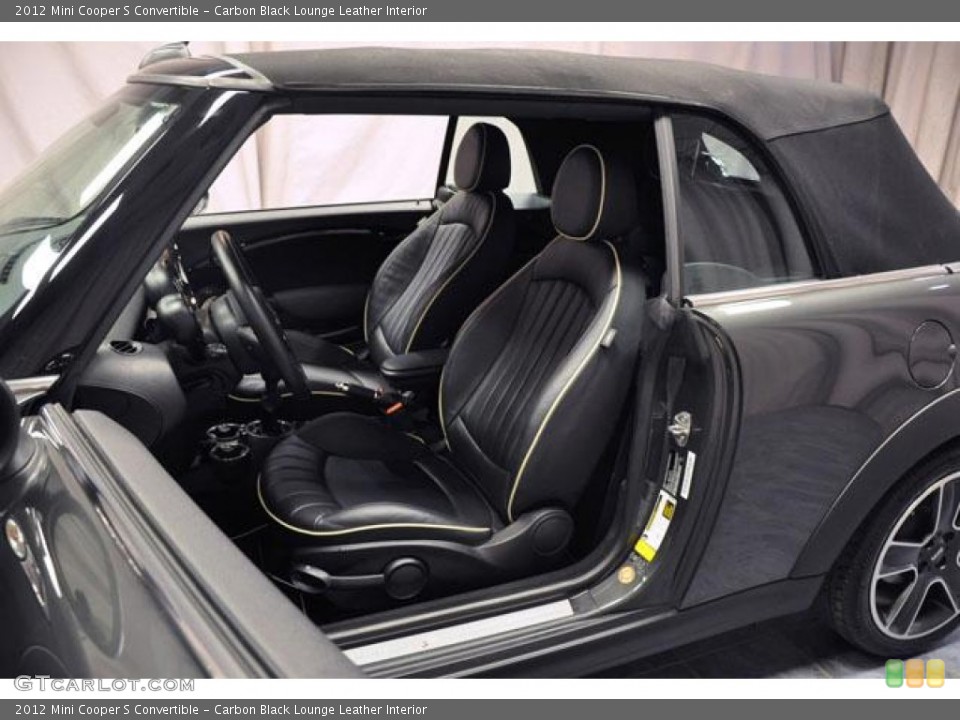 Carbon Black Lounge Leather Interior Photo for the 2012 Mini Cooper S Convertible #74093165