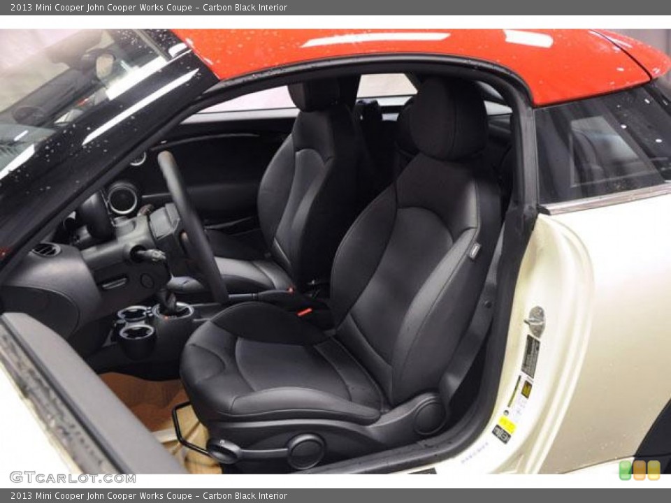 Carbon Black Interior Front Seat for the 2013 Mini Cooper John Cooper Works Coupe #74093973