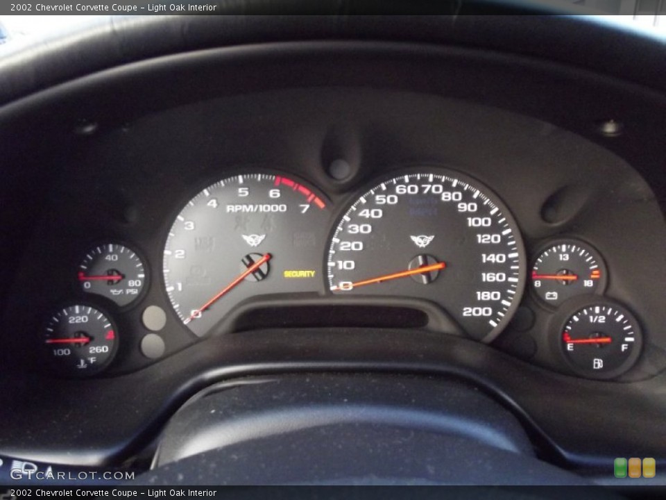 Light Oak Interior Gauges for the 2002 Chevrolet Corvette Coupe #74094248