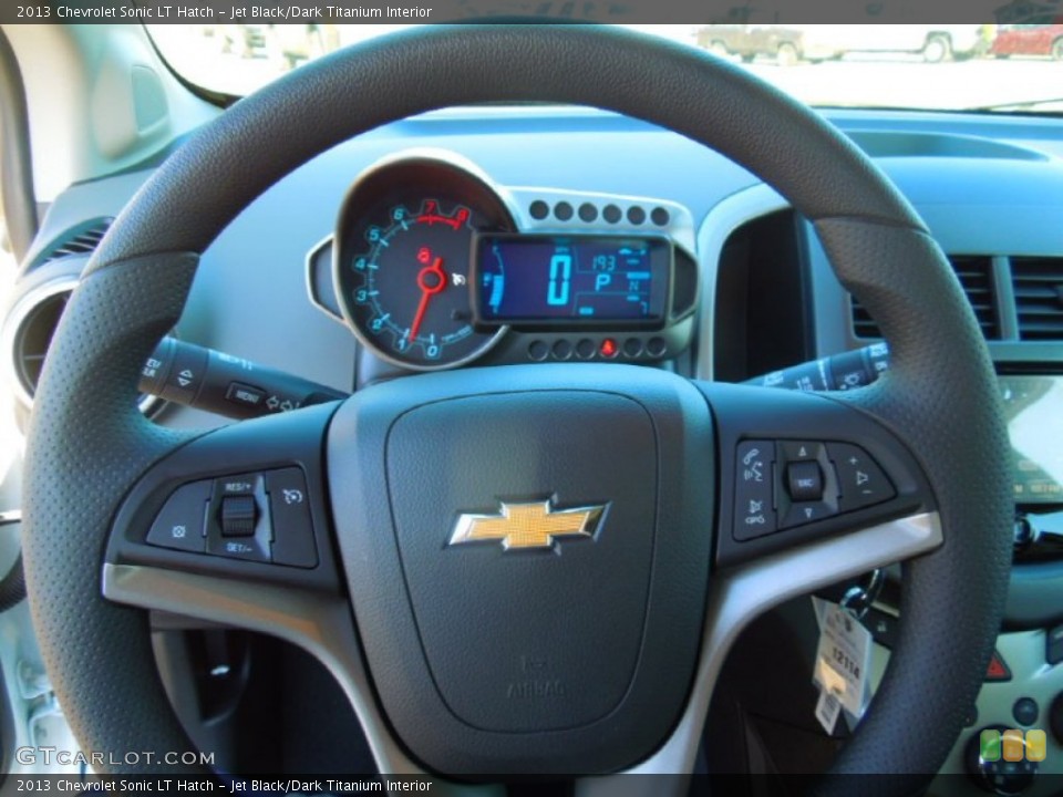 Jet Black/Dark Titanium Interior Steering Wheel for the 2013 Chevrolet Sonic LT Hatch #74097169