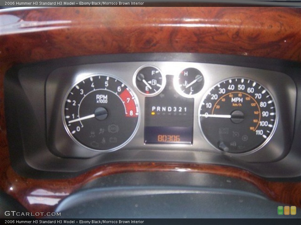 Ebony Black/Morroco Brown Interior Gauges for the 2006 Hummer H3  #74101776