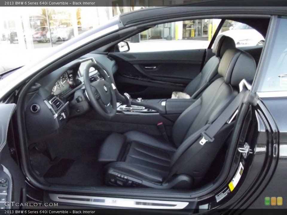 Black Interior Front Seat for the 2013 BMW 6 Series 640i Convertible #74103797
