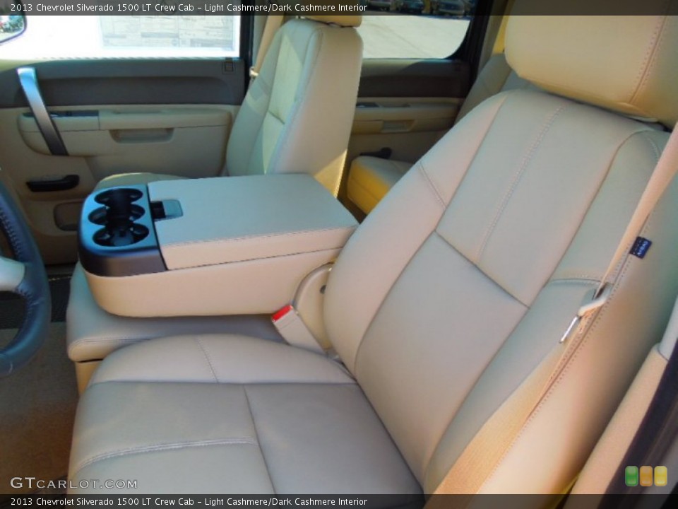 Light Cashmere/Dark Cashmere Interior Front Seat for the 2013 Chevrolet Silverado 1500 LT Crew Cab #74105416