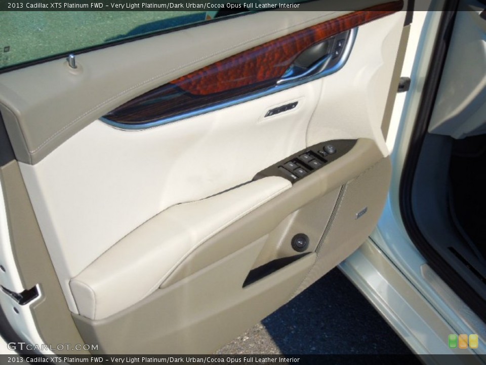 Very Light Platinum/Dark Urban/Cocoa Opus Full Leather Interior Door Panel for the 2013 Cadillac XTS Platinum FWD #74107288