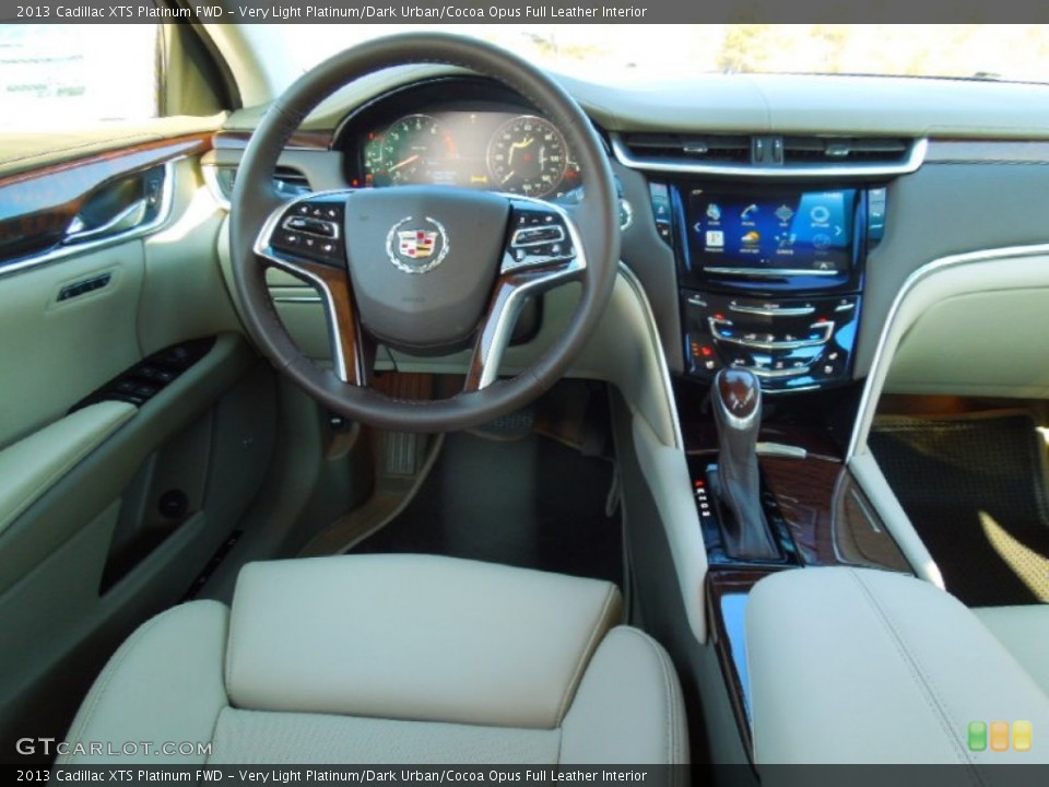 Very Light Platinum/Dark Urban/Cocoa Opus Full Leather Interior Dashboard for the 2013 Cadillac XTS Platinum FWD #74107510