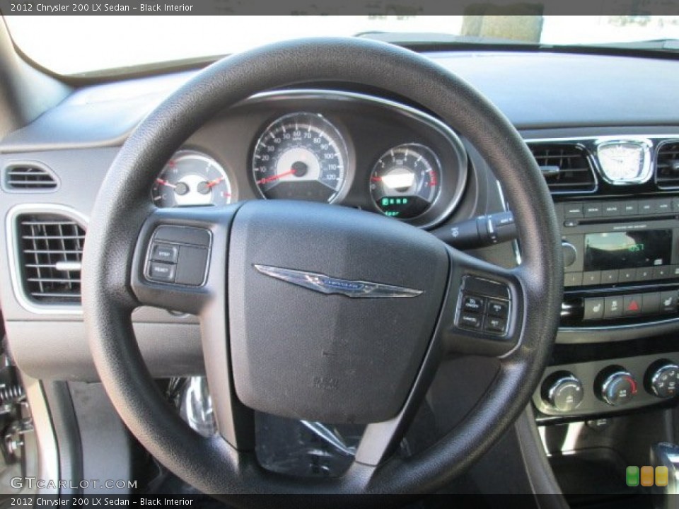 Black Interior Steering Wheel for the 2012 Chrysler 200 LX Sedan #74109757