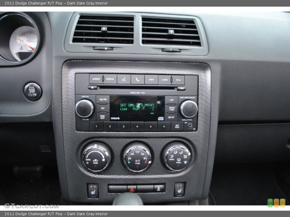 Dark Slate Gray Interior Controls for the 2011 Dodge Challenger R/T Plus #74110878