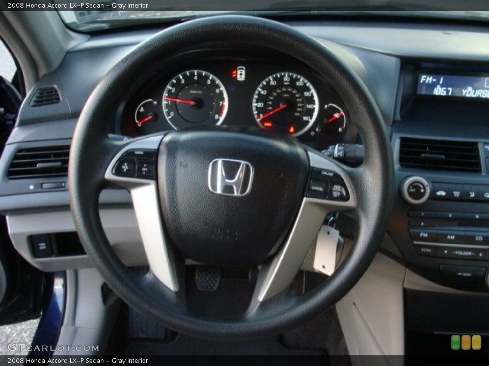 Gray Interior Steering Wheel for the 2008 Honda Accord LX-P Sedan #74113663
