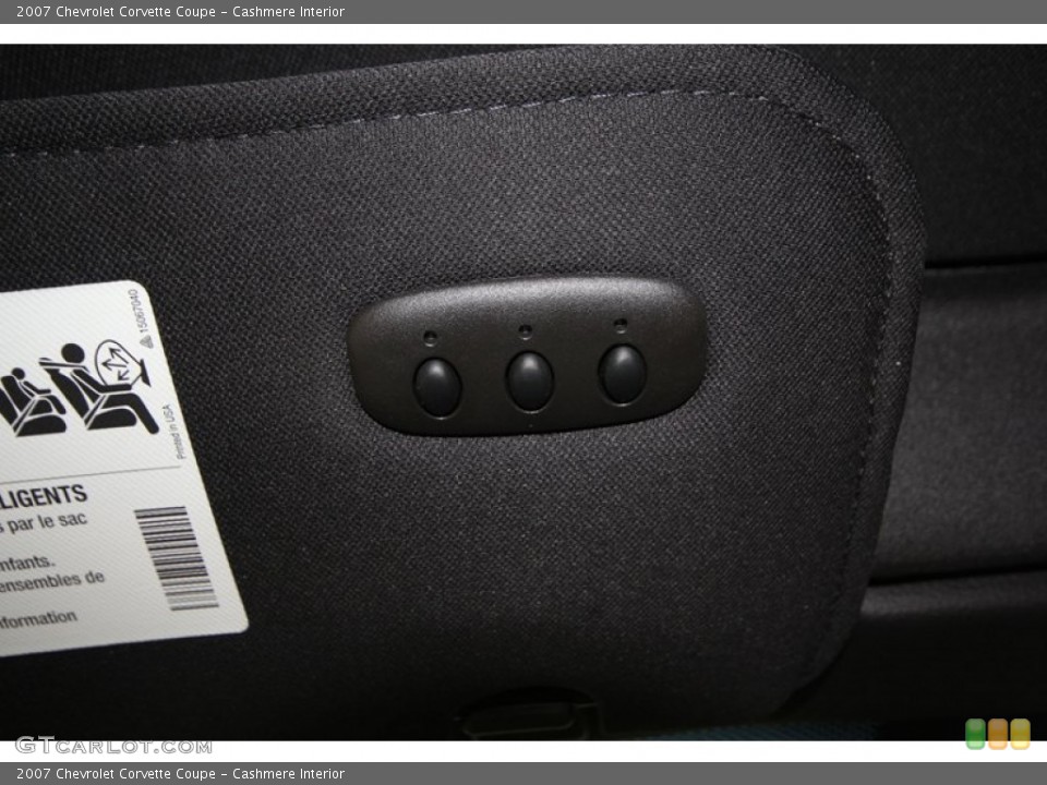 Cashmere Interior Controls for the 2007 Chevrolet Corvette Coupe #74116090