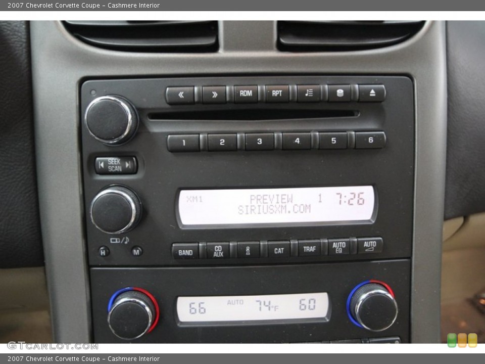 Cashmere Interior Audio System for the 2007 Chevrolet Corvette Coupe #74116279