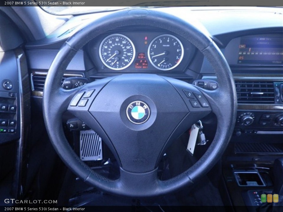 Black Interior Steering Wheel for the 2007 BMW 5 Series 530i Sedan #74117116