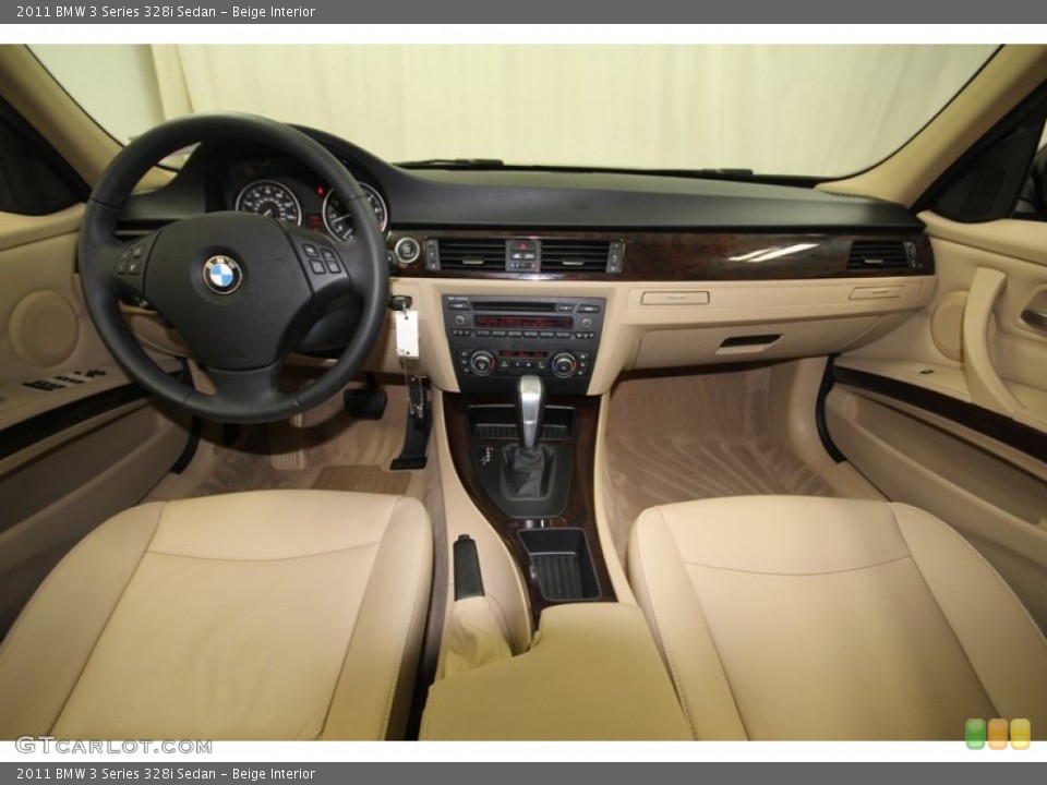 Beige Interior Dashboard for the 2011 BMW 3 Series 328i Sedan #74117524