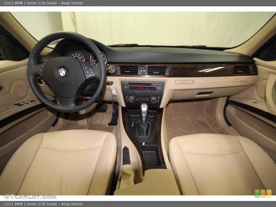 Beige Interior Dashboard for the 2011 BMW 3 Series 328i Sedan #74118508