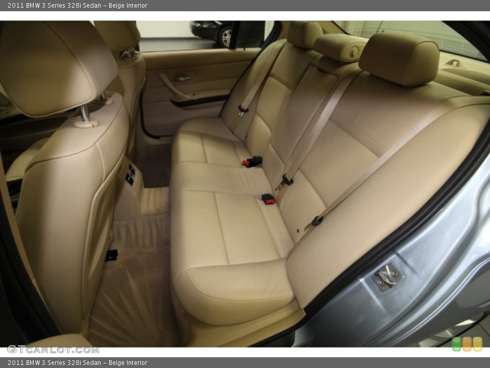 Beige Interior Rear Seat for the 2011 BMW 3 Series 328i Sedan #74118718