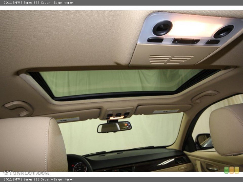 Beige Interior Sunroof for the 2011 BMW 3 Series 328i Sedan #74119057