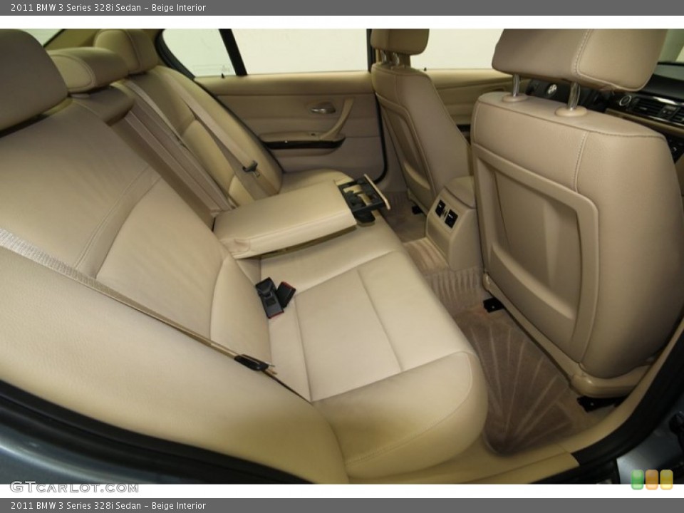 Beige Interior Rear Seat for the 2011 BMW 3 Series 328i Sedan #74119126